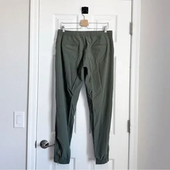 Albion Jettsetters Jogger Pant Zip Ankle Sage Green Comfy Activewear Size M Tall - Picture 12 of 16